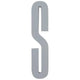 Design Letters, Grey Wooden Letter, S