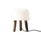 Milk table lamp, smoked ash