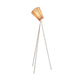 Oslo Wood Floor Lamp, Metallic/Beige & Black/Beige