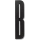 Design Letters, Black Wooden Letter, B